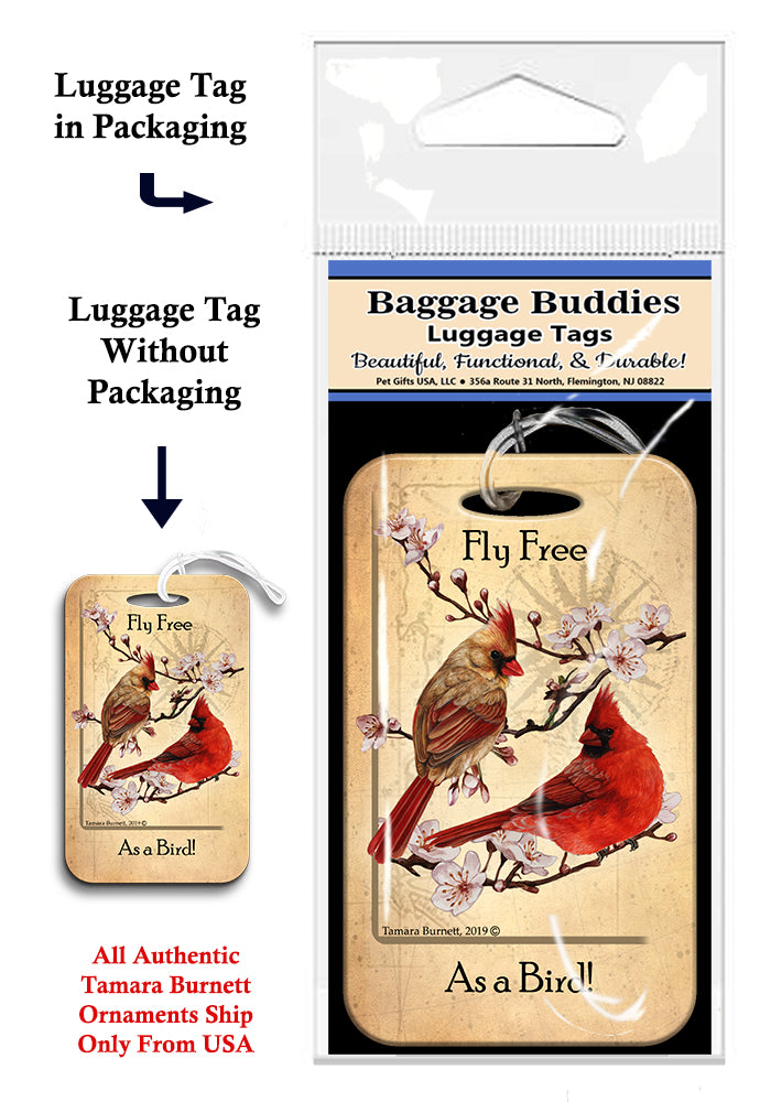 Northern Cardinal Baggage Buddies