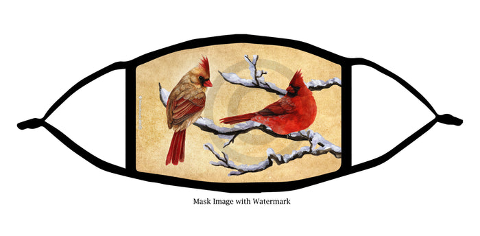 Northern Cardinal Face Mask