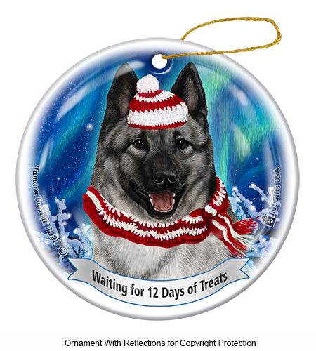 Norwegian Elkhound 12 Days of Treats Ornament