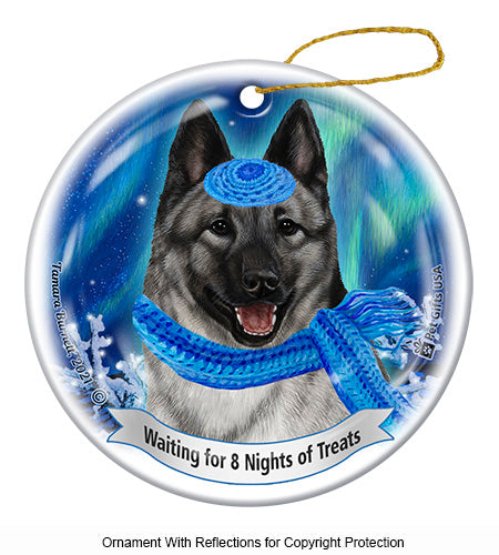 Norwegian Elkhound Hanukkah Ornament