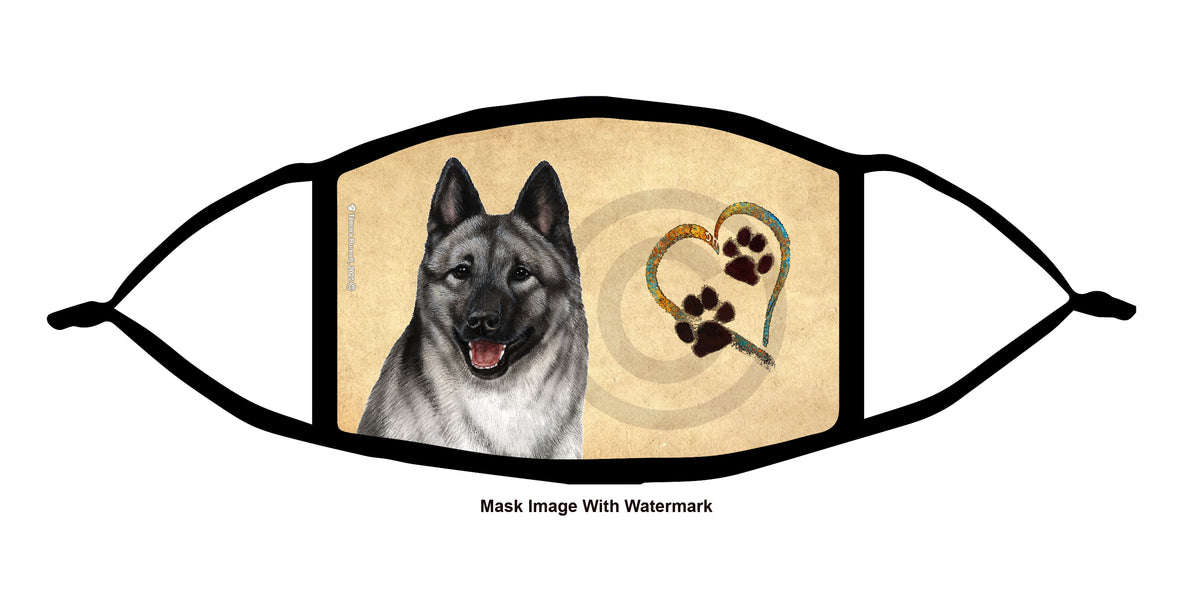 Norwegian Elkhound Face Mask
