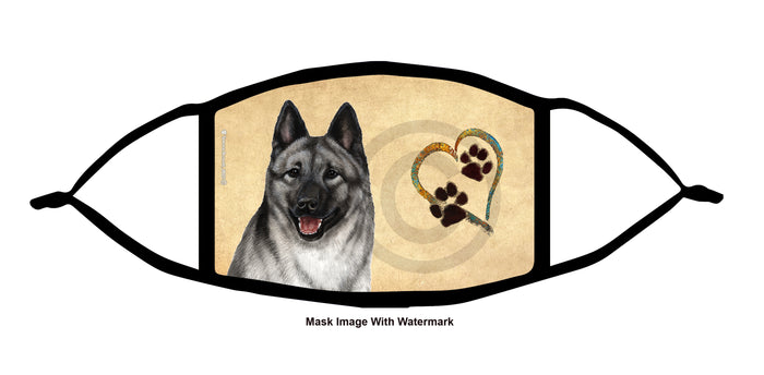 Norwegian Elkhound Face Mask