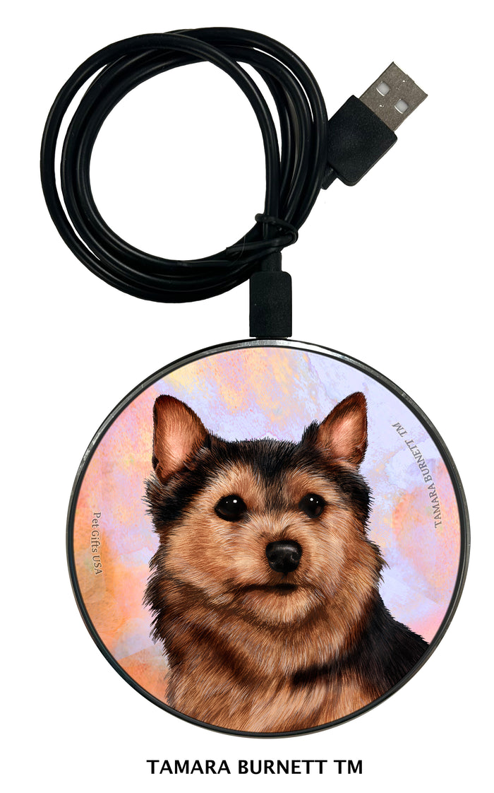 Norwich Terrier Black and Tan Zoomies Wireless Charger