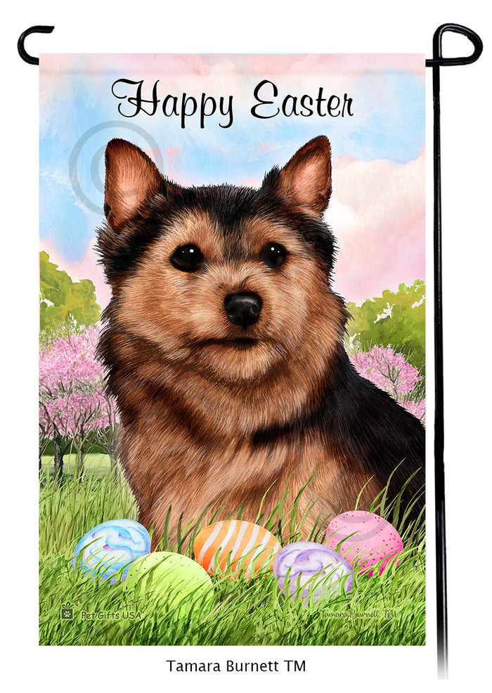 Norwich Terrier Happy Easter Garden Flags