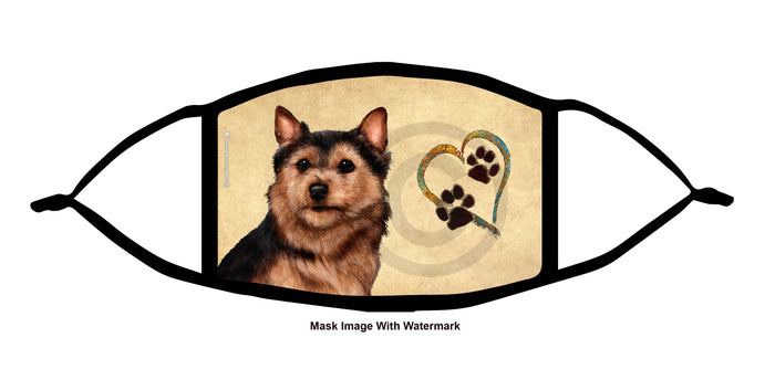 Norwich Terrier (Black and Tan) Face Mask