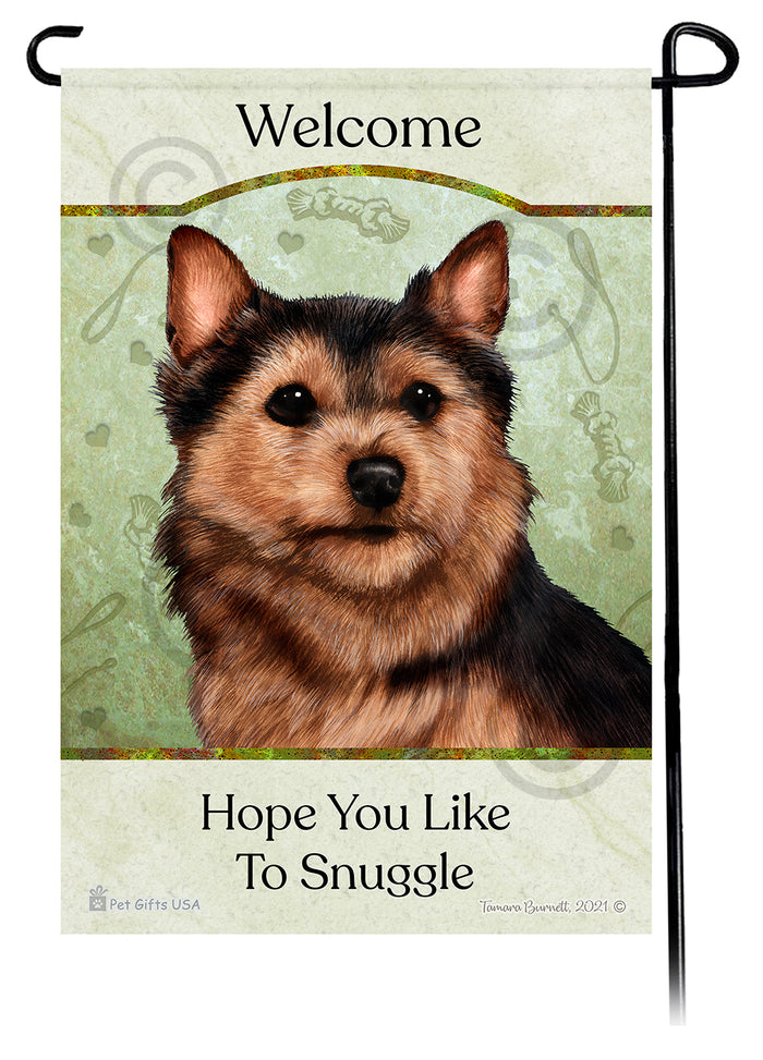 Norwich Terrier Hope You Like To Snuggle Garden Flags