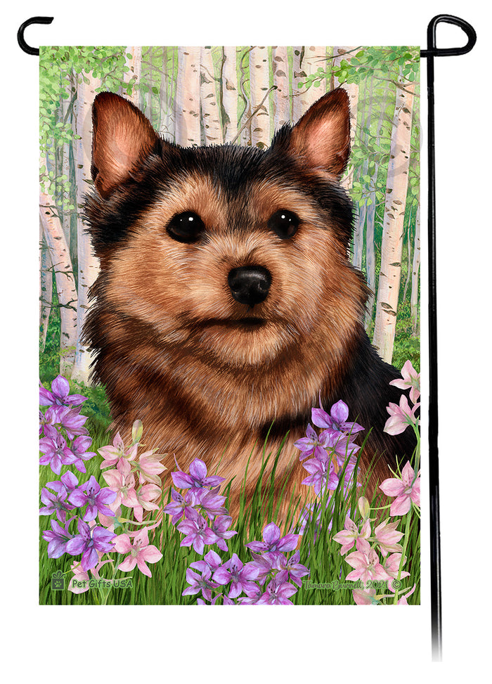 Norwich Terrier Spring Flowers Garden Flags
