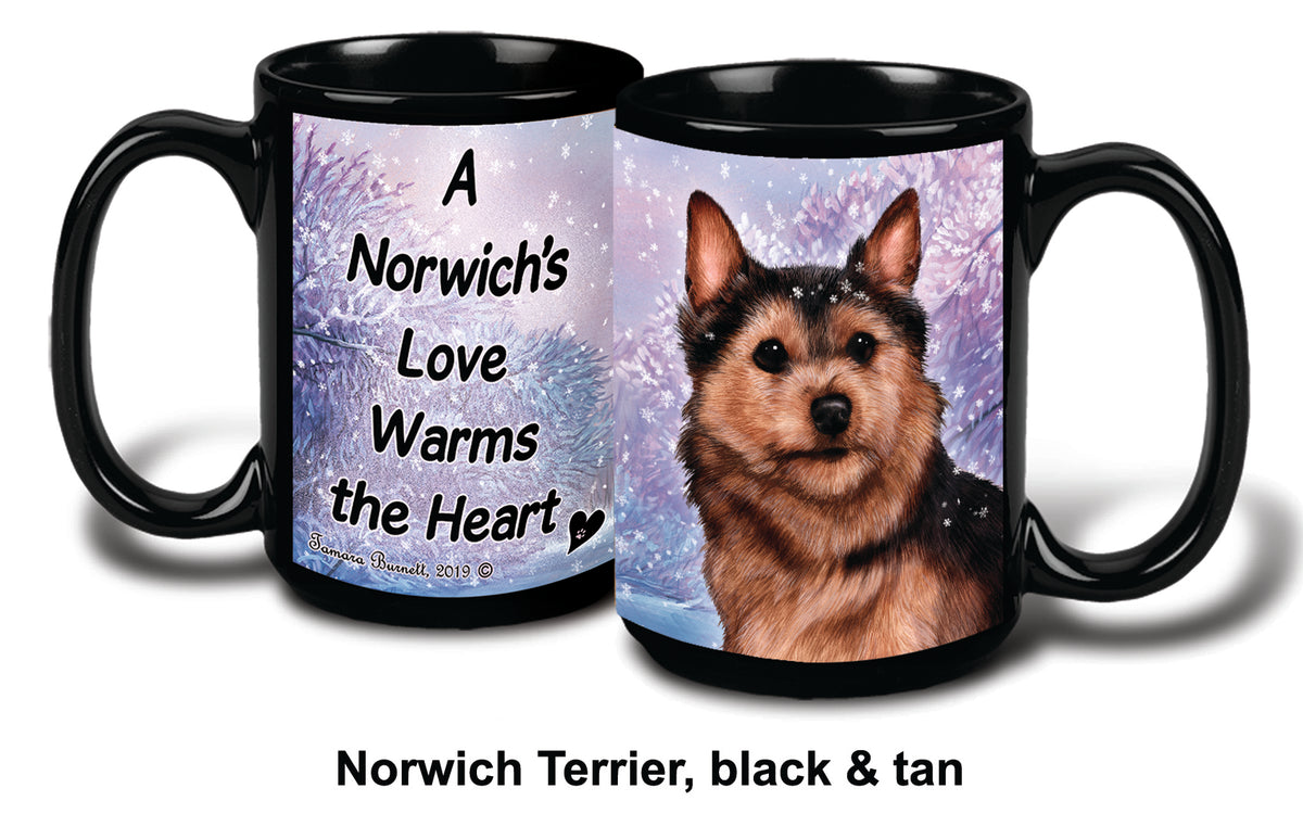 Norwich Terrier Black/Tan Winter Mug 15 oz