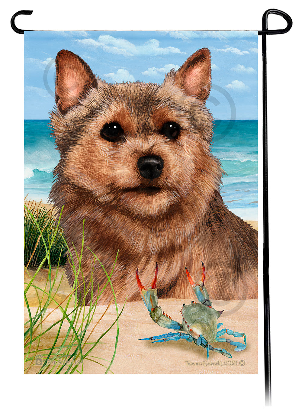 Norwich Terrier Summer Flowers Garden Flag