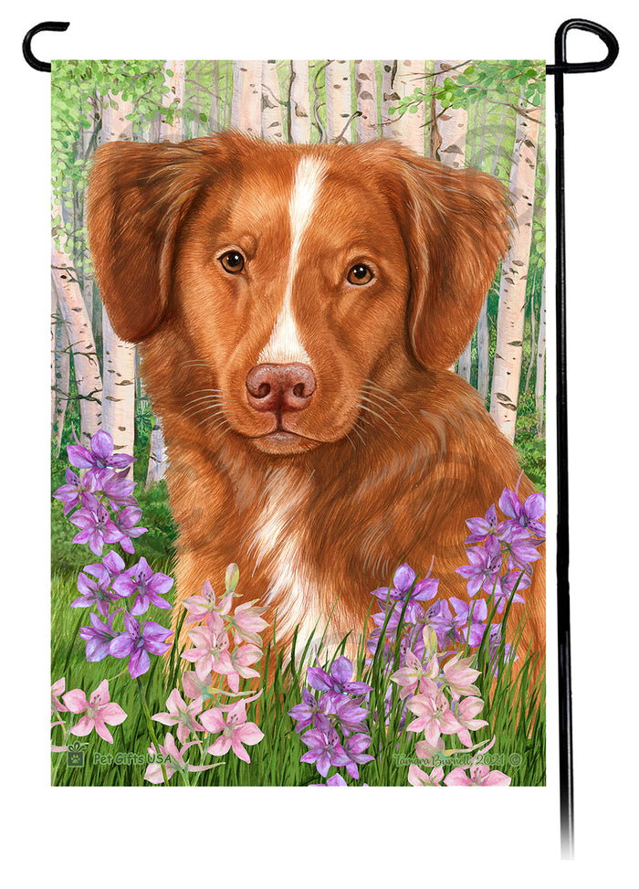 Nova Scotia Duck Tolling Retriever Spring Flowers Garden Flags