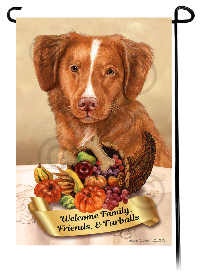 Nova Scotia Duck Tolling Retriever Thanksgiving Garden Flags