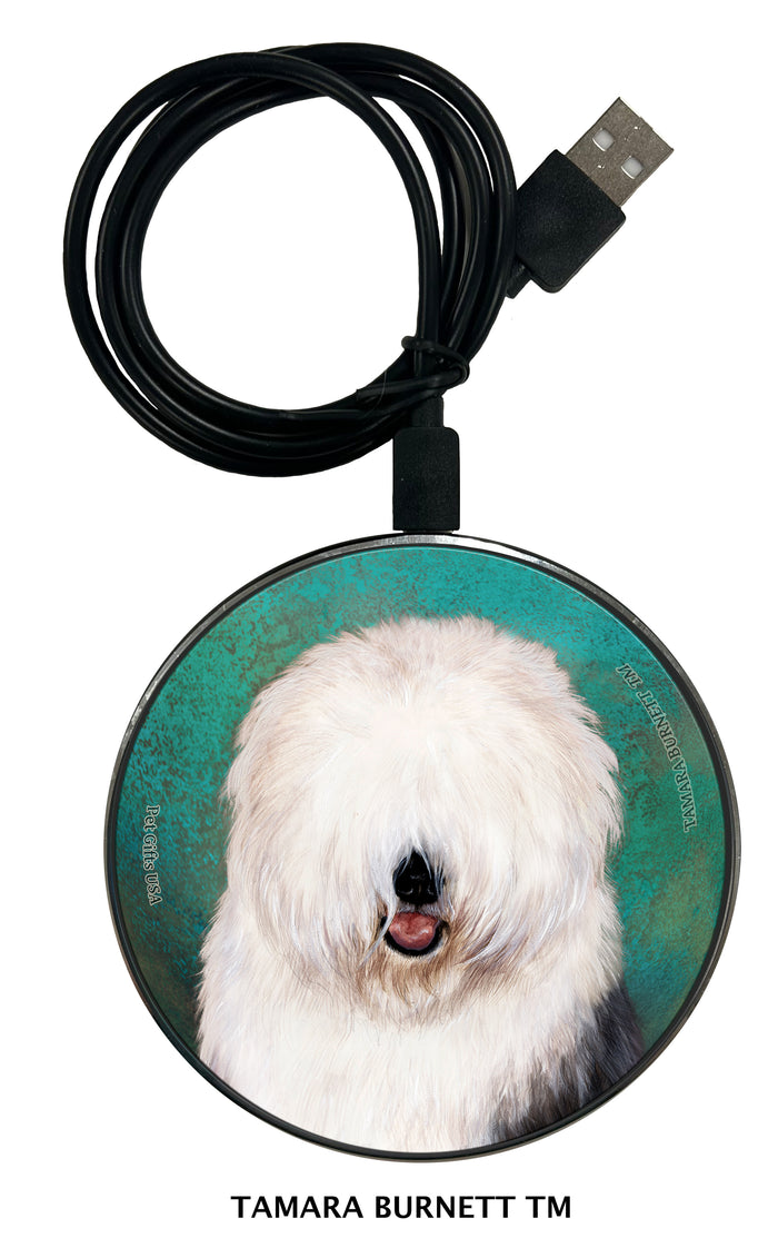 Old English Sheepdog Zoomies Wireless Charger
