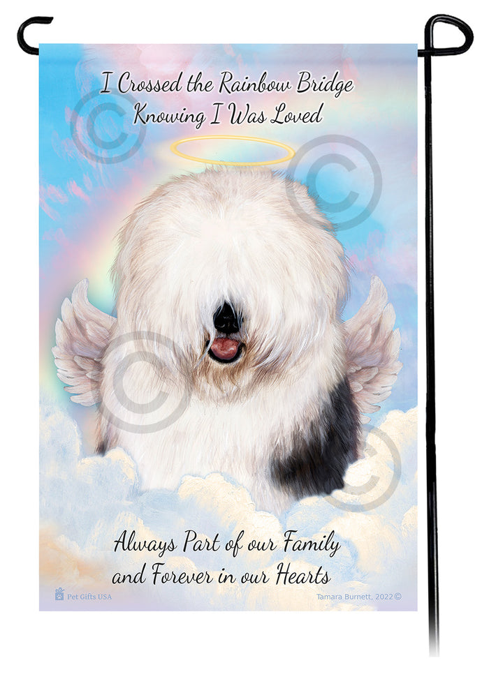 Old English Sheepdog Memorial Garden Flags