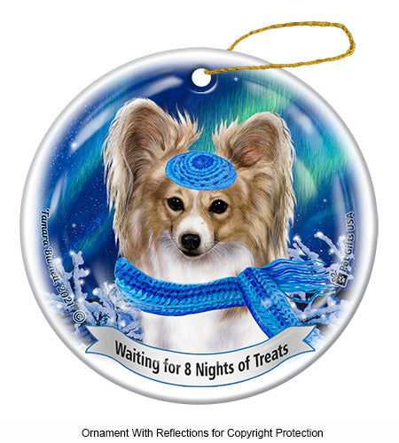 Papillon Lemon/White Ornament