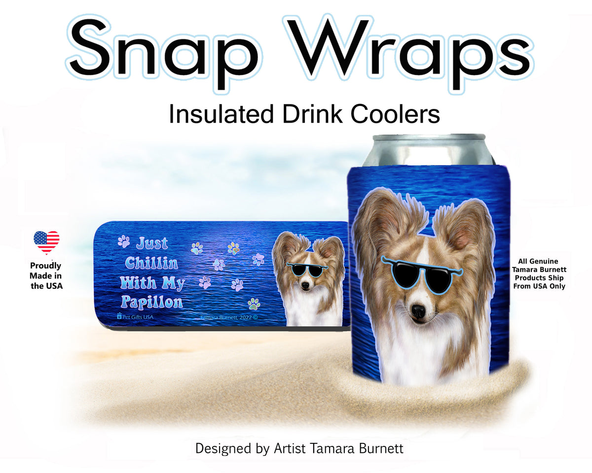 Papillon Lemon and White Snap Wrap Cozy