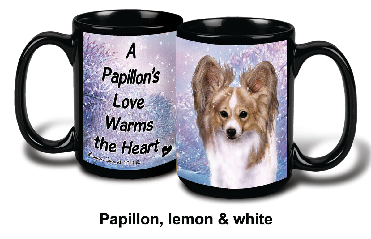 Papillon Lemon/White Winter Mug 15 oz