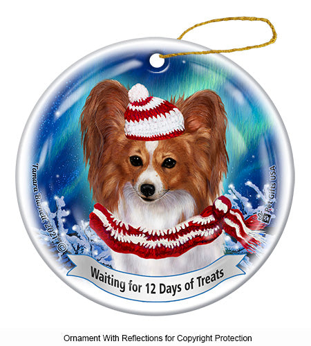 Papillon 12 Days of Treats Ornament