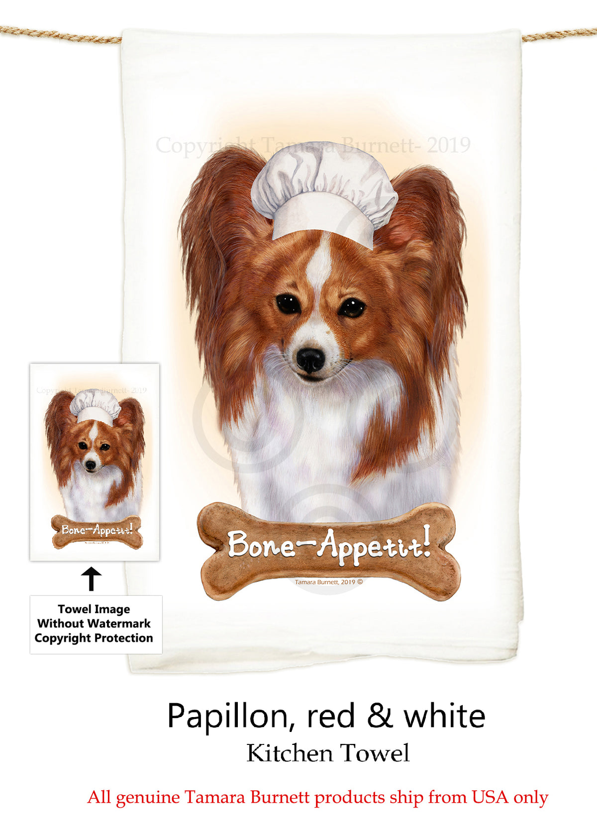 Papillon Flour Sack Towel