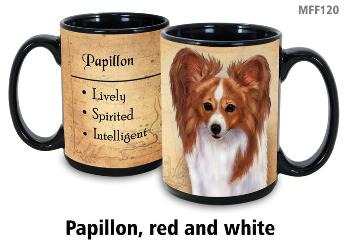 Papillon (Red & White) - My Faithful Friends Mug 15 oz
