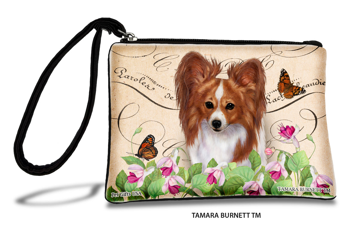 Papillon Red And White Zippees Pet Pouch