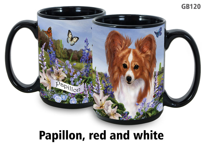 Papillon Red & White - Garden Party Fun Mug 15 oz