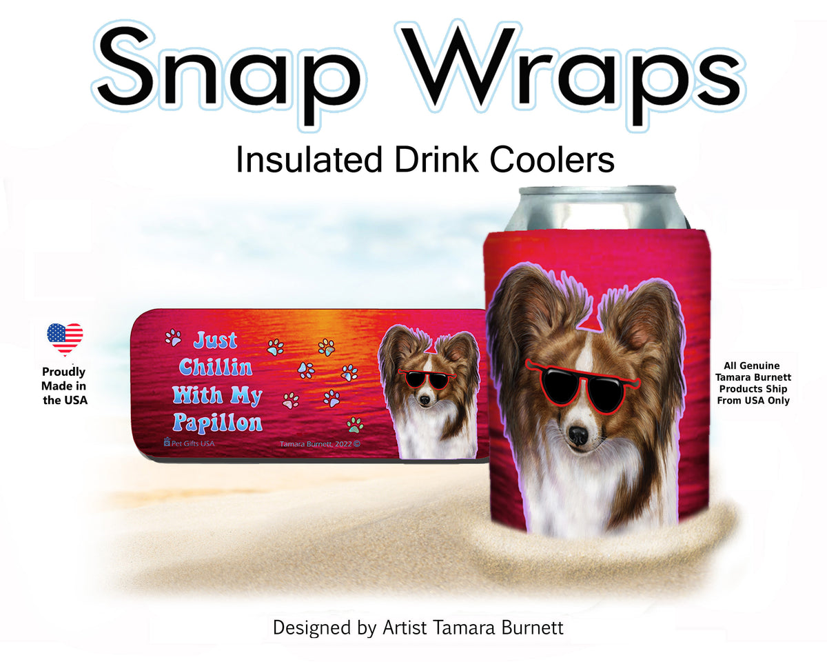Papillon Sable and White Snap Wrap Cozy