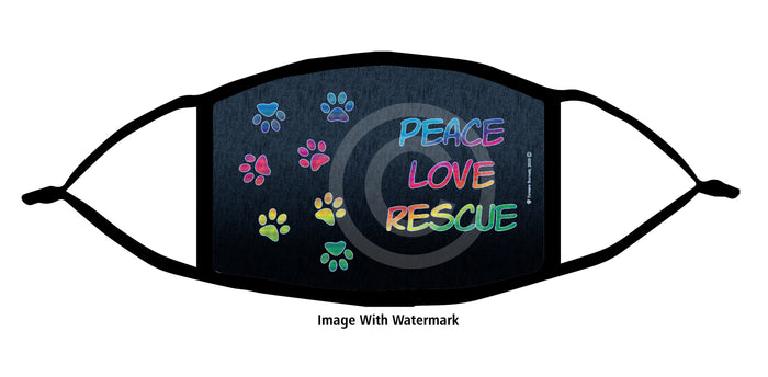 Peace Love Rescue Face Mask
