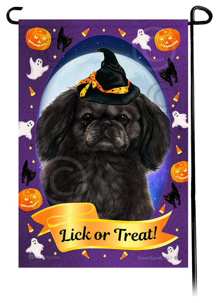 Pekingese Halloween Howls Garden Flags