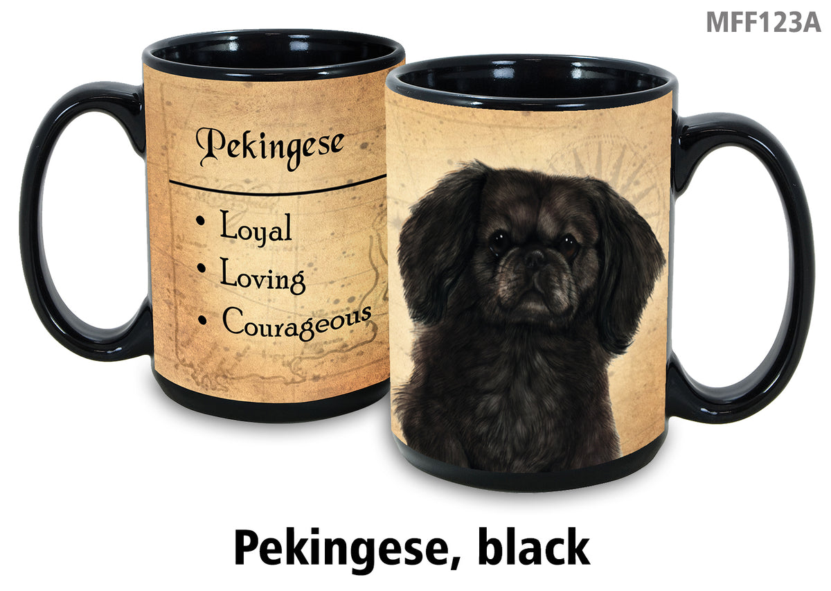 Pekingese Black - My Faithful Friends Mug 15 oz