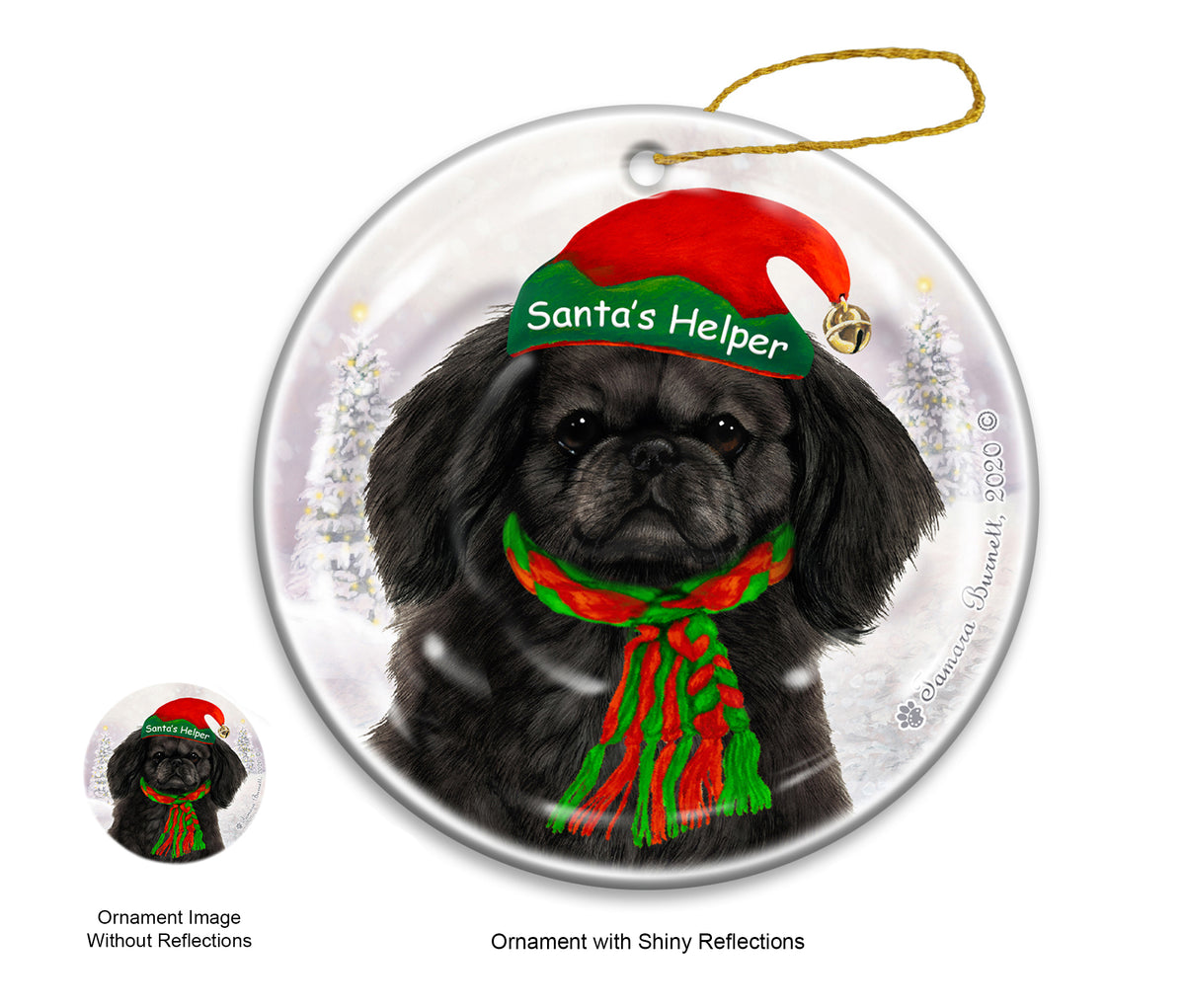 Pekingese Black Ornament