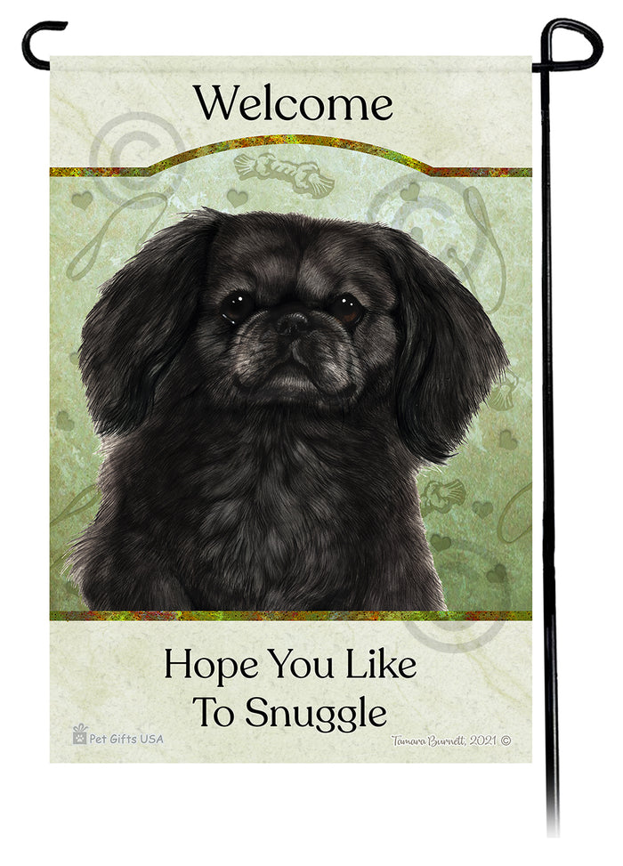 Pekingese Hope You Like To Snuggle Garden Flags