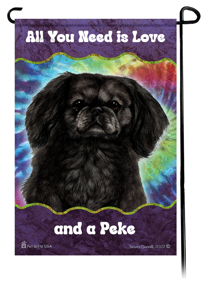 Pekingese All You Need Is Love Garden Flags