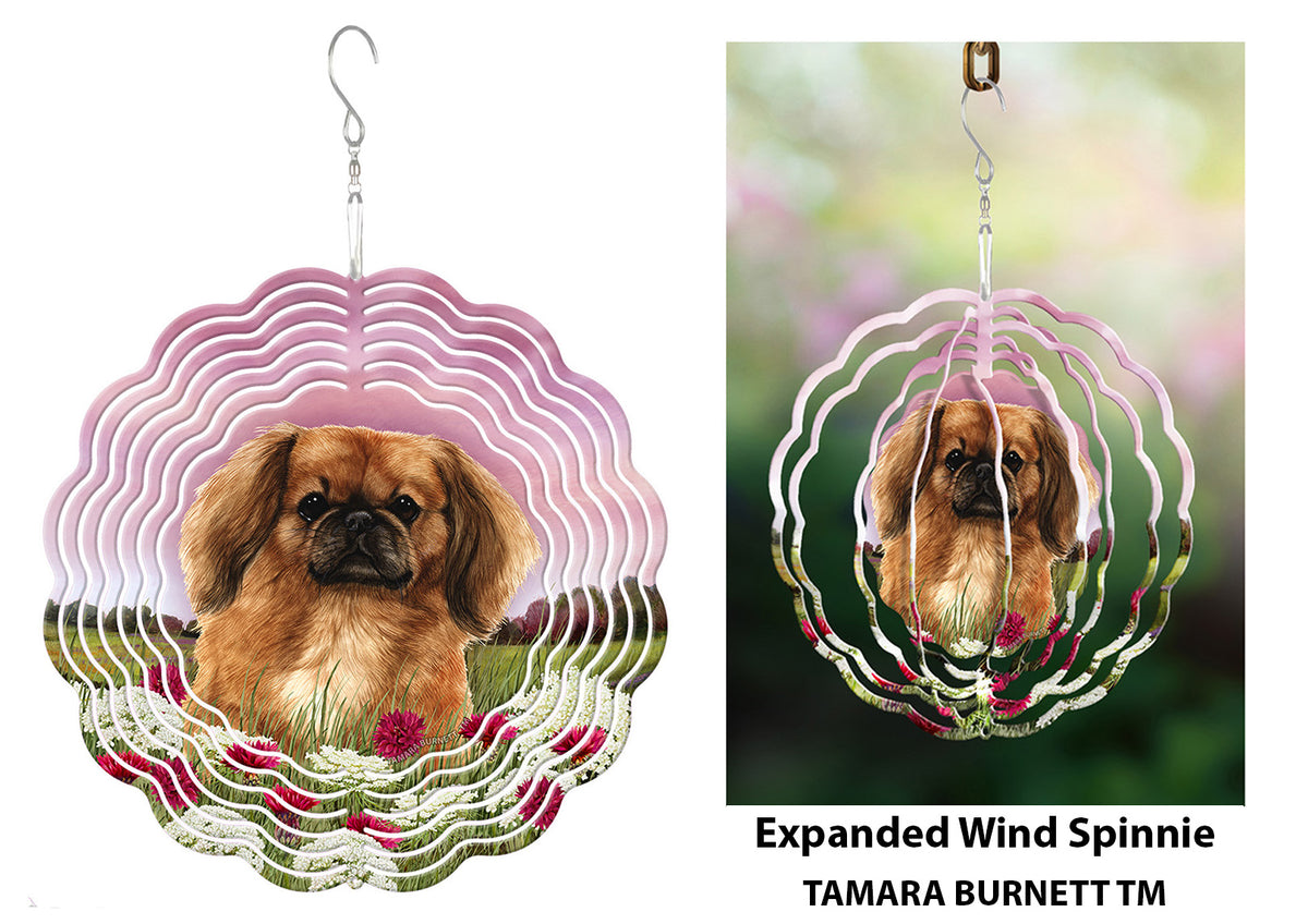 Pekingese Brown Wind Spinner