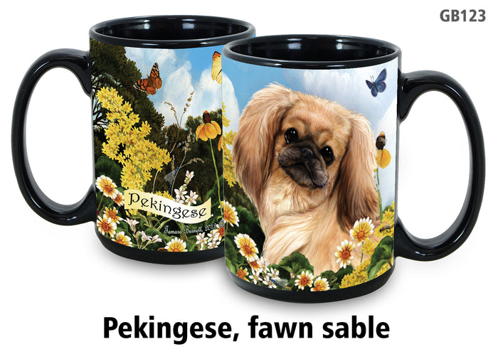 Pekingese Cream Sable - Garden Party Fun Mug 15 oz
