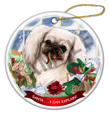 Pekingese - Santa I Can Explain Ornament