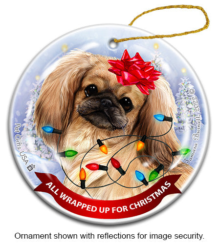 Pekingese All Wrapped Up Ornament