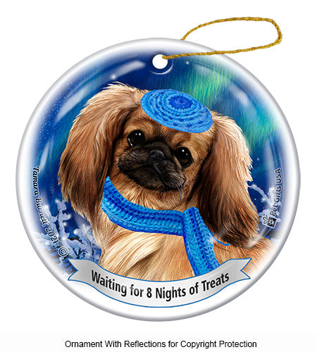 Pekingese Red Ornament