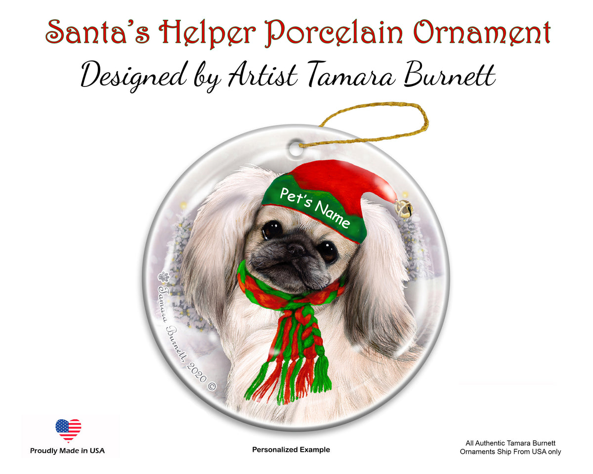 Pekingese - Santa's Helper Ornament