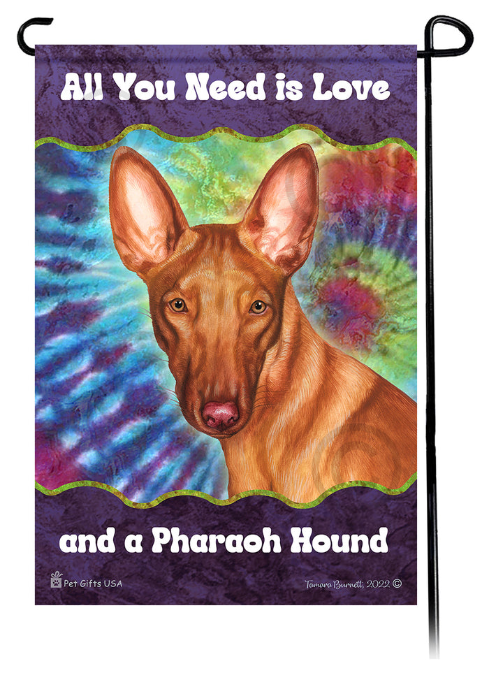 Pharaoh Hound All You Need Is Love Garden Flags