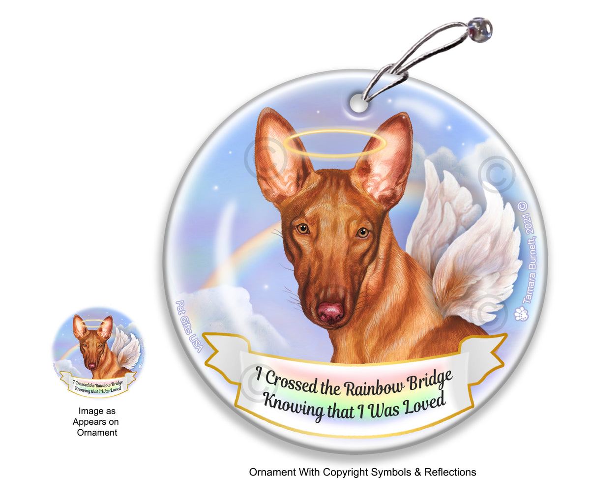 Pharaoh Hound Rainbow Bridge Memorial Ornament