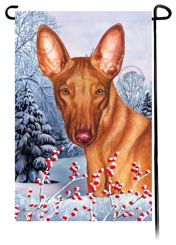 Pharaoh Hound Winterberries Garden Flags