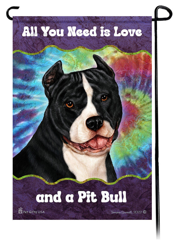 Pit Bull All You Need Is Love Garden Flags