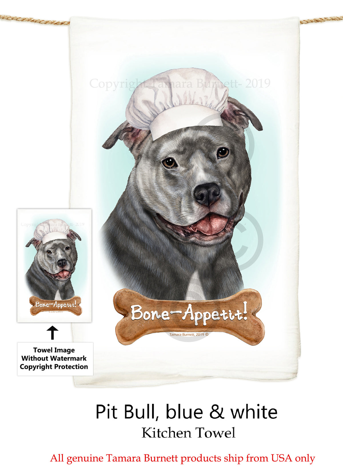 Pit Bull Flour Sack Towel