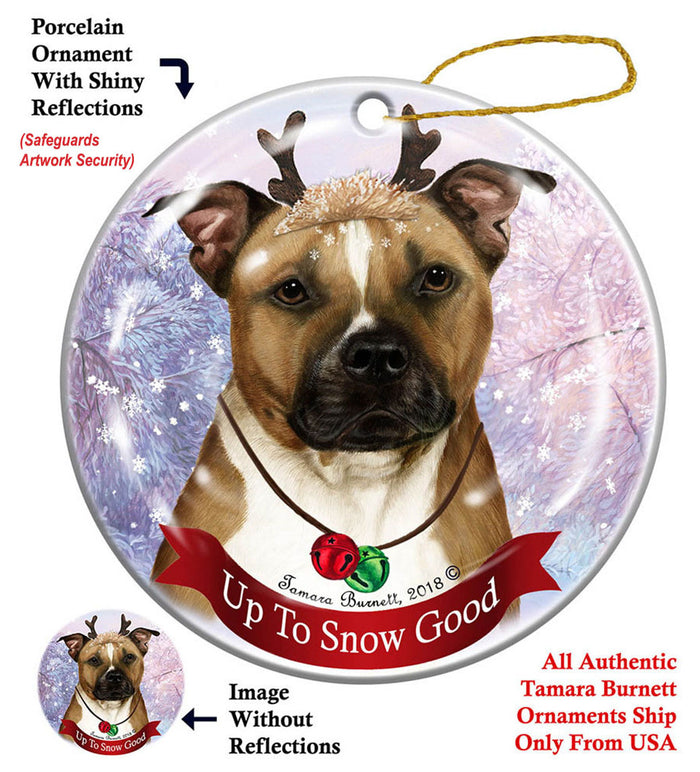 Pit Bull - Up To Snow Good Ornament