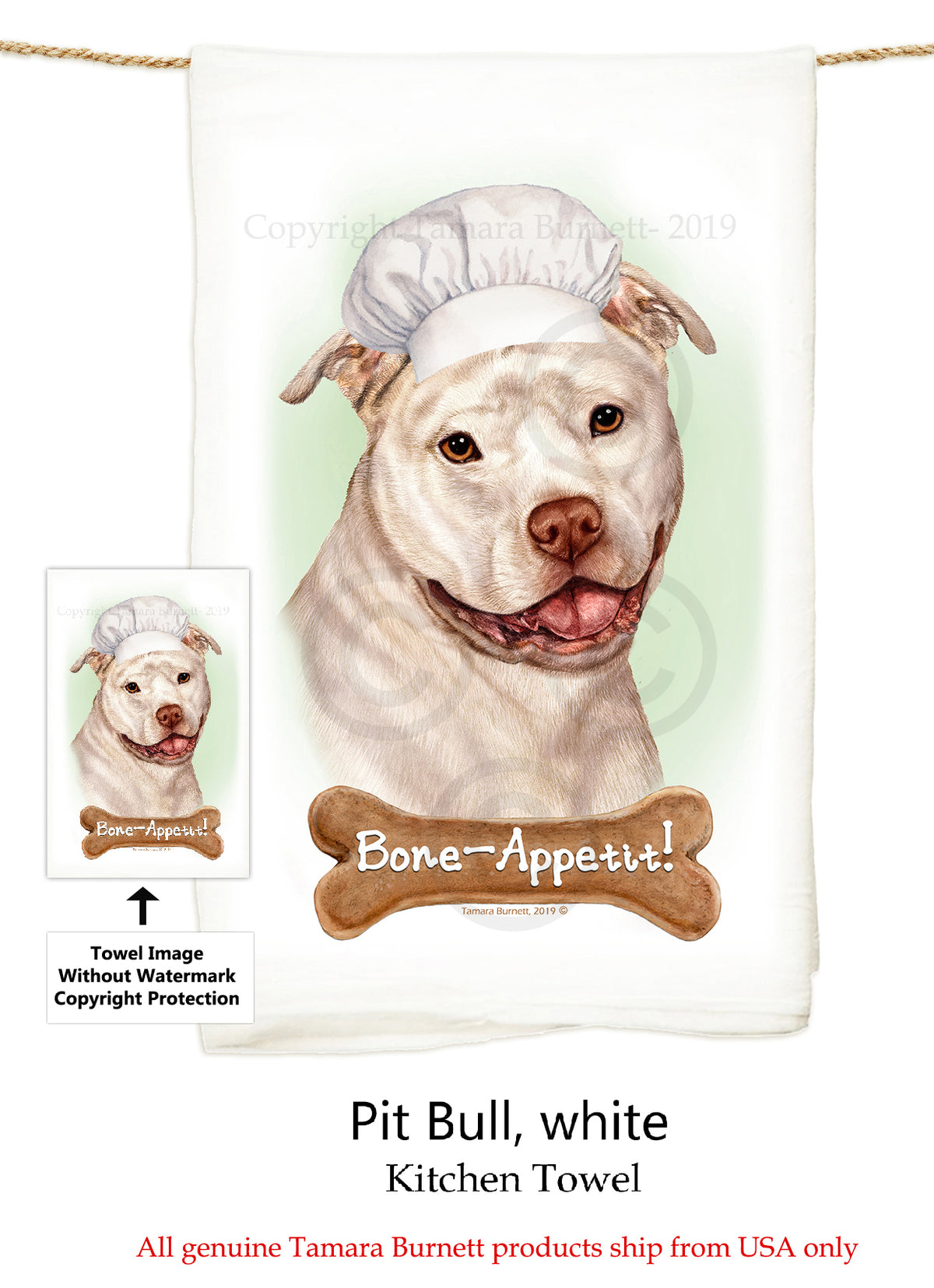 Pit Bull Flour Sack Towel