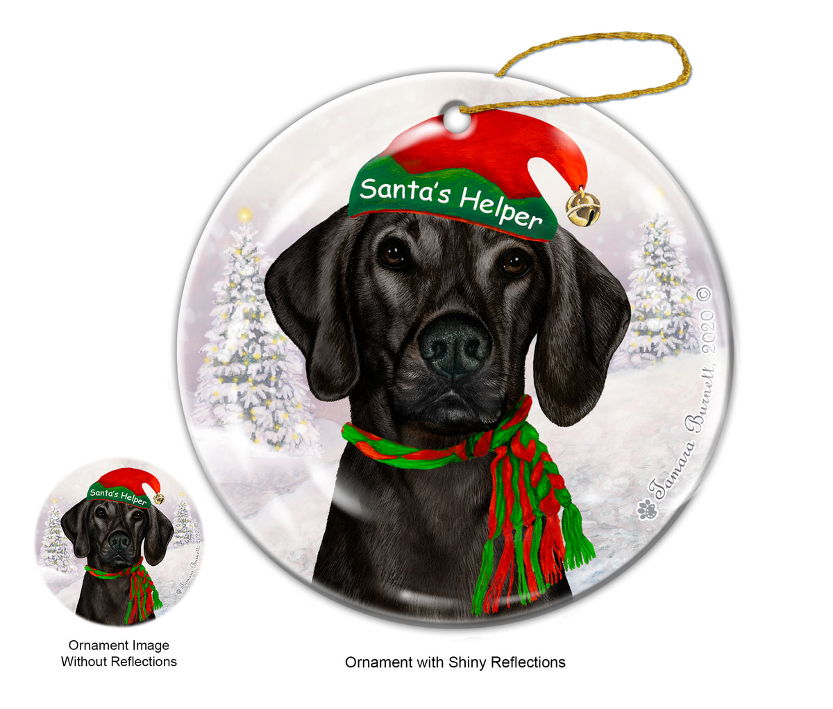 Plott Hound - Santa's Helper Ornament