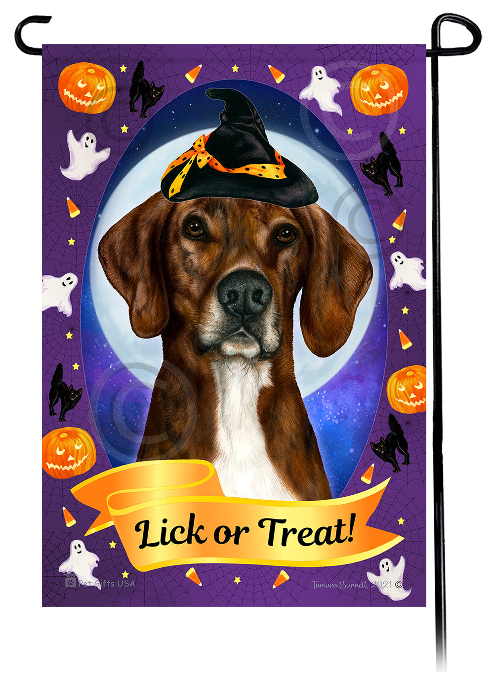 Plott Hound Halloween Howls - Garden Flag