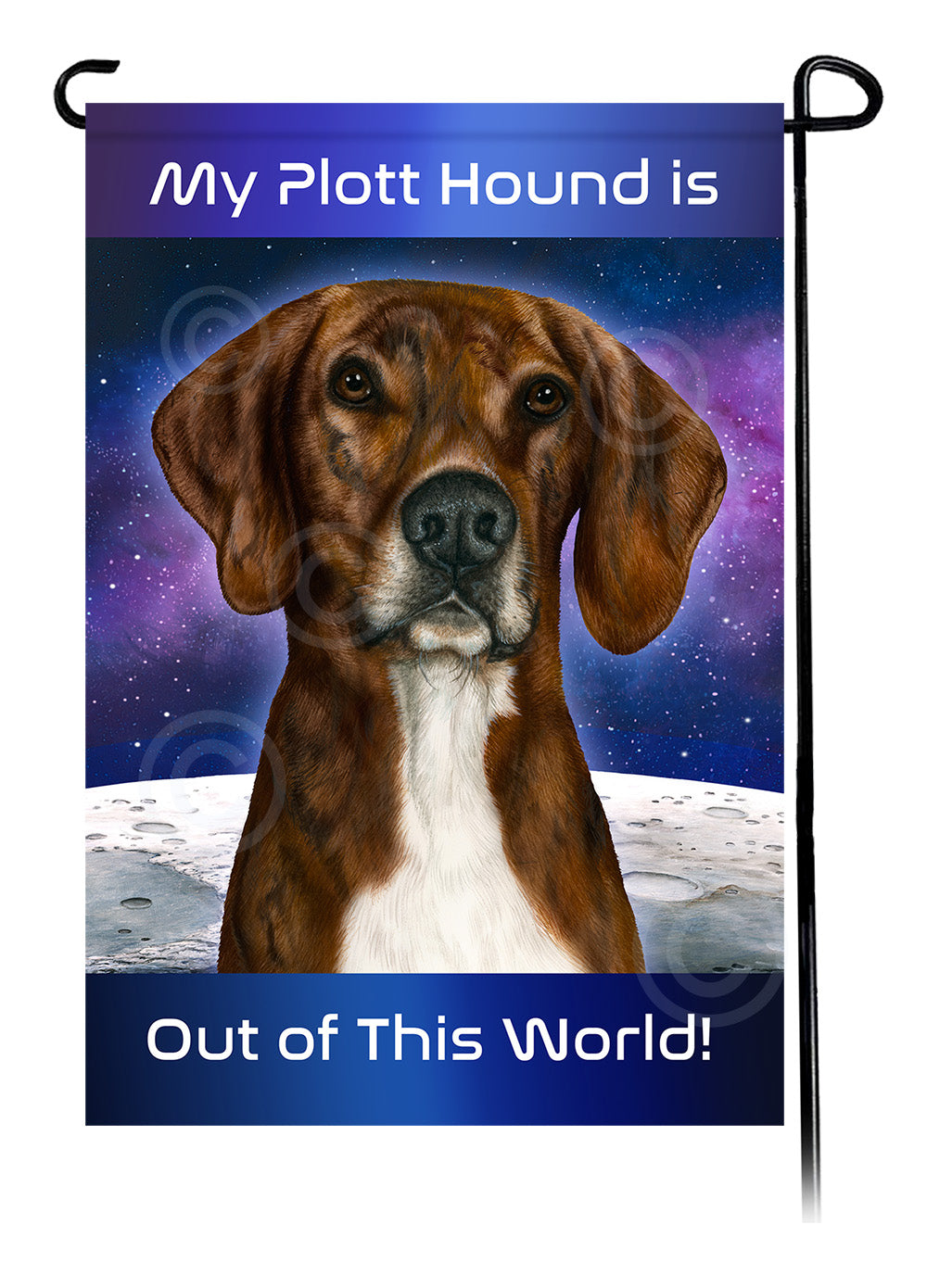 Plott Hound Out Of This World - Garden Flag