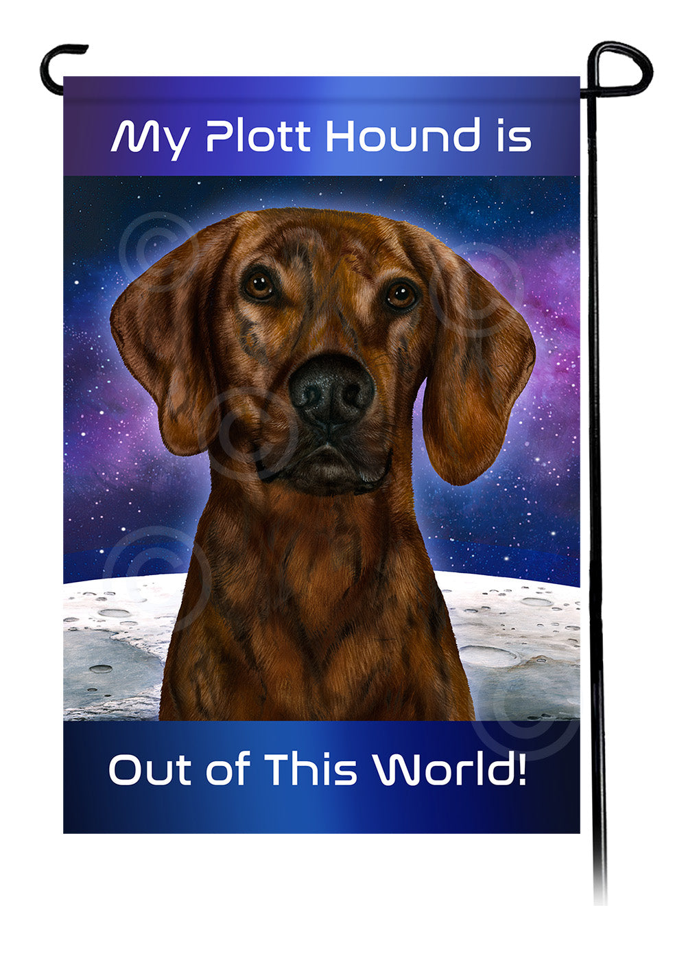 Plott Hound Out Of This World - Garden Flag