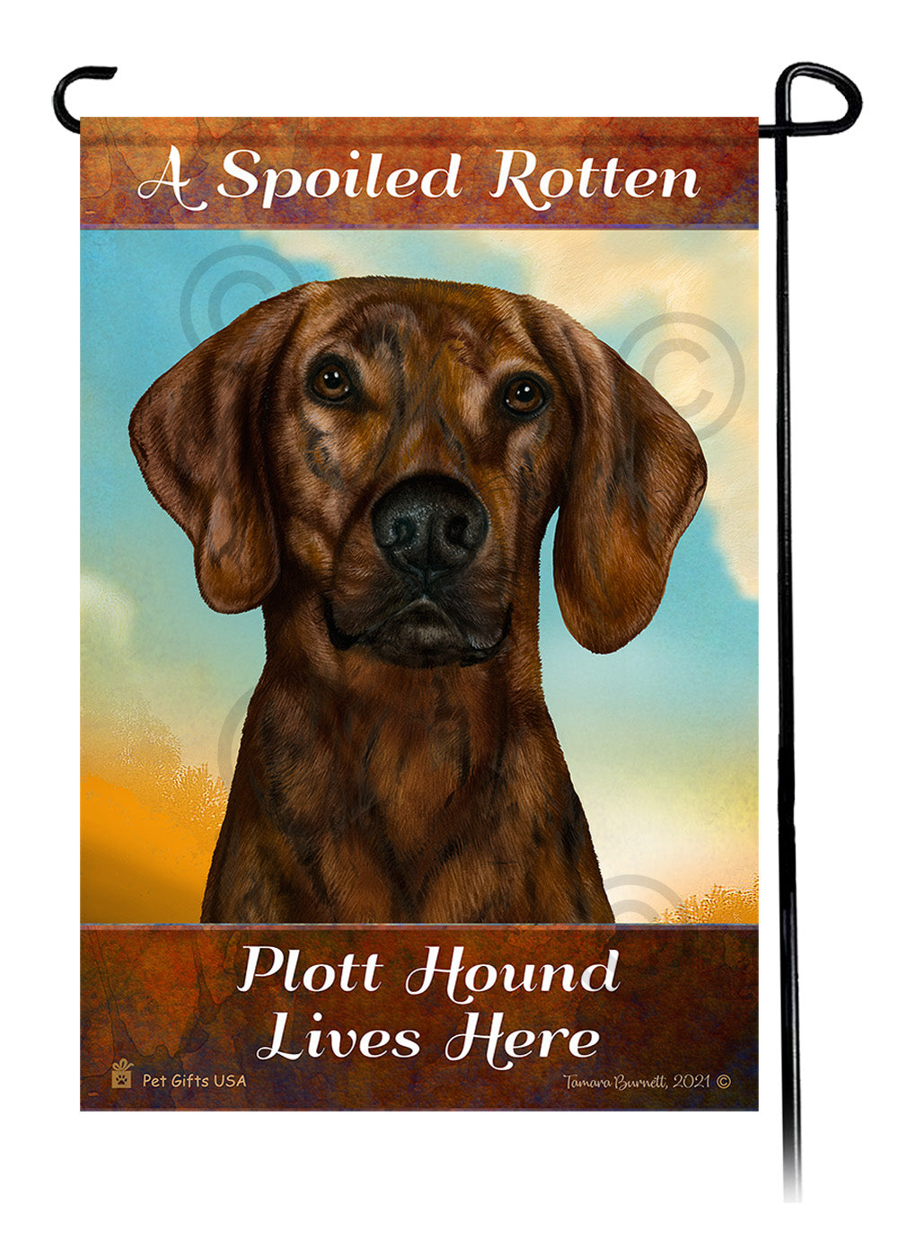 Plott Hound Spoiled Rotten - Garden Flag